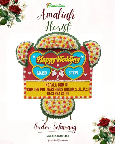 Papan Bunga Pernikahan Margalaksana